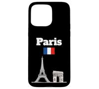 Torre Eiffel souvenir Parigi Arc De Triomphe bandiera Francia Custodia per iPhone 15 Pro Max