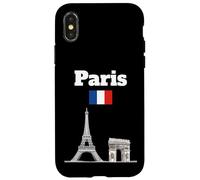 Torre Eiffel souvenir Parigi Arc De Triomphe bandiera Francia Custodia per iPhone X/XS