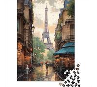Torre Eiffel Strada di Città Puzzle 1000 Pezzi Carta per Adulti Atmosfera Romantica Gioco di Puzzle 1000 Pezzi Relax Famiglia Regalo 70x50cm/1000pcs