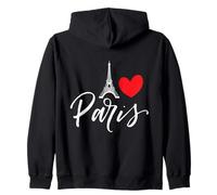 Torre Eiffel Un Cuore da Parigi con Amore alla Francia Felpa con Cappuccio