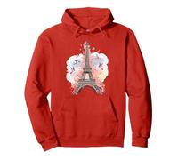 Torre Eiffel Viaggio Primavera Magica Felpa con Cappuccio
