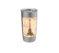 Torre Eiffel vintage design retrò Old Paris Lovers Gift Bicchiere termico in acciaio inox doppia parete