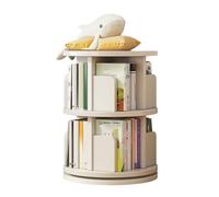 Torre for scaffali girevole a 2-5 livelli, scaffale for libri/CD/riviste, scaffale for libri creativo in legno, adatto a casa e ufficio(Color-1,40x61cm)