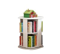 Torre for scaffali girevole a 2-5 livelli, scaffale for libri, libreria verticale in PVC, adatta for riporre CD/riviste/fumetti(49x49x65cm)