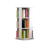 Torre for scaffali girevole a 2-5 livelli, scaffale for libri, libreria verticale in PVC, adatta for riporre CD/riviste/fumetti(49x49x96cm)