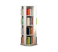 Torre for scaffali girevole a 2-5 livelli, scaffale for libri, libreria verticale in PVC, adatta for riporre CD/riviste/fumetti(49x49x127cm)