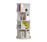 Torre for scaffali girevole a 2-6 livelli, scaffale for libri/CD/riviste, libreria alta e stretta in legno, adatta for studio, soggiorno, camera da letto(40x129cm)
