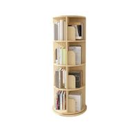 Torre for scaffali girevole a 2-6 livelli, scaffale for libri/CD/riviste, libreria girevole in legno massello, adatta for l'home office(46x129cm)