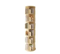 Torre for scaffali girevole a 2-6 livelli, scaffale for libri/CD/riviste, libreria girevole in legno massello, adatta for l'home office(46x191cm)