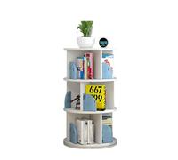 Torre for scaffali girevole a 3/4/5 livelli, scaffale for libri/CD/riviste, libreria girevole creativa a 360°, adatta for studio, soggiorno, camera da letto(Color-3,40x98cm)