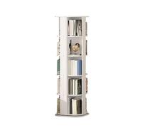 Torre for scaffali girevole a 5 livelli, scaffale for libri, libreria ad angolo alto e stretto, adatta for riporre CD, riviste, fumetti(Color-3)