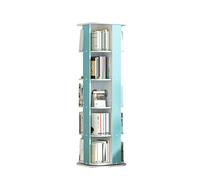 Torre for scaffali girevole a 5 livelli, scaffale for libri, libreria ad angolo alto e stretto, adatta for riporre CD, riviste, fumetti(Color-1)