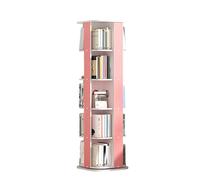 Torre for scaffali girevole a 5 livelli, scaffale for libri, libreria ad angolo alto e stretto, adatta for riporre CD, riviste, fumetti(Color-2)