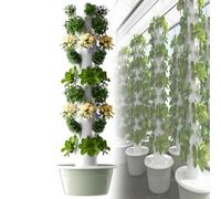Torre -idroponica con luce LED per la coltivazione, giardino -idroponico verticale con pompa per la coltivazione di erbe aromatiche, frutta e verdura, -idroponica per interni NoLight-20.5*65.0in