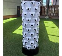 Torre idroponica da giardino per la coltivazione di ortaggi ed erbe aromatiche all'interno o all'esterno, sistema aeroponico per una crescita efficiente delle piante e giardinaggio in spazi limitati