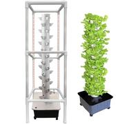 Torre idroponica, Sistema di Coltivazione, Sistema di Coltivazione Indoor con luci e Supporti per la Coltivazione, Torre di Coltivazione Senza Terra, Kit di Coltivazione aeroponica a 45 Fori