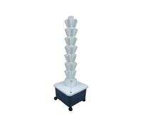 Torre idroponica, sistema di coltivazione, torre verticale for serra da giardino, for erbe aromatiche e frutta(White,8 layer)