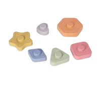 Torre Impilabile per Apprendimento Morbido, Blocchi Colorati, Torre Sensoriale per Bambini da 6 Pezzi per Riconoscimento della Forma, Riconoscimento dei Numeri, Ideale per Sviluppare abilità