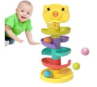 Torre Kugelbahn Tower - Assistenza Di Apprendimento Impilabile, Costruzione Ferroviaria A | Game Di Palla Creativo Con Elementi Colorati Per La Promozione Motoria, Robusto Giocattolo Pedagogic