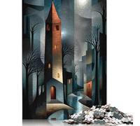Torre Luminosa en La Noche de Paz: Puzzle de 500 piezas para adultos y adolescentes (52 x 38 cm)