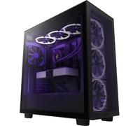NZXT H7 Flow | Case Airflow ATX mid-tower | 3 ventole 120mm sul fondo per raffreddare la GPU | 3 ventole 120mm anteriori | Supporto anteriore radiatore da 420mm | Gestione cavi | Nero