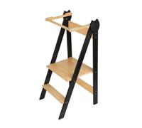 Torre Montessori di apprendimento, Pieghevole Multiuso, Torre di apprendimento a partire da 1 anno, Gradino, per Bambini, 88 * 45 * 45 cm - Bianco(B Nero)