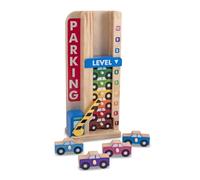 Torre parcheggio in legno con macchinine