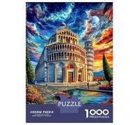 Torre pendente di Pisa Puzzle 1000 Pezzi, Jigsaw Puzzle Per Adulti E Ragazzi Dai 14 Anni in Su, Giochi Stimolanti Per Tutta La Famiglia 52x38cm/1000pcs