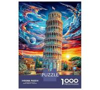 Torre pendente di Pisa Puzzle 1000 Pezzi, Jigsaw Puzzle Per Adulti E Ragazzi Dai 14 Anni in Su, Giochi Stimolanti Per Tutta La Famiglia 70x50cm/1000pcs