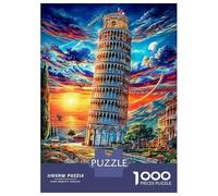 Torre pendente di Pisa Puzzle 1000 Pezzi Per Adulti E Ragazzi Dai 14 Anni in Su, Giochi Stimolanti Per Tutta La Famiglia 38x26cm/1000pcs