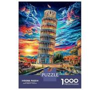 Torre pendente di Pisa Puzzle 1000 Pezzi Per Adulti E Ragazzi Dai 14 Anni in Su, Giochi Stimolanti Per Tutta La Famiglia 70x50cm/1000pcs