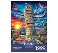 Torre pendente di Pisa Puzzle Da 1000 Pezzi - Puzzle Ad Alta Difficoltà,Giochi Stimolanti Per Tutta La Famiglia 70x50cm/1000pcs