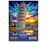 Torre pendente di Pisa Puzzle Da 1000 Pezzi - Puzzle Ad Alta Difficoltà,Giochi Stimolanti Per Tutta La Famiglia 38x26cm/1000pcs