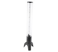 Torre per Birra da 3L con Tubo del Ghiaccio, per Festa e Bar | Design trasparente, base triangolare per stabilità, materiale privo di BPA, ottimo per le feste