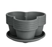 Torre per fragole, decorazione verticale a 5 ripiani impilabile con foro di drenaggio, fioriera a torre per fragole, per rampicanti, ciliegie, verdure, frutta, piante, decorazione da giardino, patio