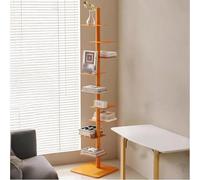 Torre per libri autoportante in metallo con design invisibile e ripiani galleggianti per camera da letto, arredamento ufficio e piccoli spazi