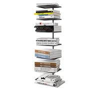 Torre per libri con dorso in metallo, libreria invisibile, libreria sospesa ad angolo per l'organizzazione e la conservazione dell'ufficio