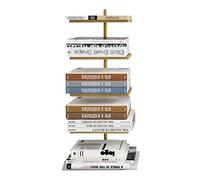 Torre per libri con dorso in metallo, libreria invisibile, libreria sospesa ad angolo per l'organizzazione e la conservazione dell'ufficio