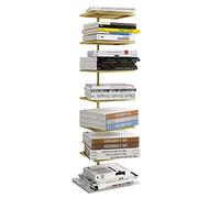 Torre per libri con dorso in metallo, libreria invisibile, libreria sospesa ad angolo per l'organizzazione e la conservazione dell'ufficio