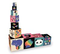 Torre pieghevole di cartone con immagini di Andy Westface
