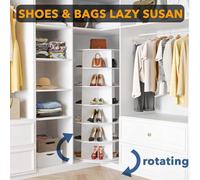 Torre portaoggetti girevole per scarpe, organizer per scarpe per camera da