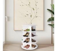 Torre portaoggetti girevole per scarpe, organizer per scarpe per camera da