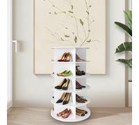 Torre portaoggetti girevole per scarpe, organizer per scarpe per camera da