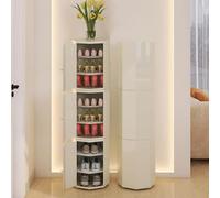 Torre portascarpe girevole a 360° organizer per ripiani stretti per scarpe mobiletto portaoggetti moderno per ingresso mobiletto portaoggetti rotondo verticale per ingresso, soggiorno(9-tier)