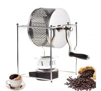 Torrefazione per chicchi di caffè, design manuale in acciaio inox per un riscaldamento uniforme, compatto e facile da usare con manico per la cucina di casa