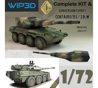 Torretta con Cannone da 155 / 39 LW PORCOSPINO e Autoblindo Centauro scala 1/72