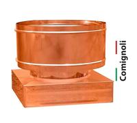 Torretta Fumaiolo Comignolo Antivento x Canne Fumarie C/Base Rettangolare. CE