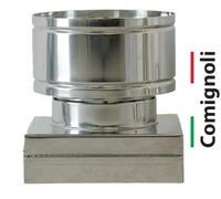 Torretta Fumaiolo Comignolo Antivento x Canne Fumarie C/Base Rettangolare. CE [EEK: A++]