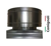 Torretta Fumaiolo Comignolo Antivento x Canne Fumarie C/Base Rettangolare. CE [EEK: A++]