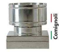 Torretta Fumaiolo Comignolo Antivento x Canne Fumarie C/Base Rettangolare. CE